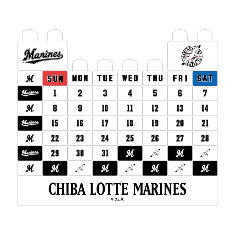 マリーンズ ブロックカレンダー