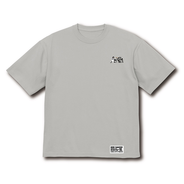 選手シルエット刺繡ビッグTシャツ CHIBA GRY