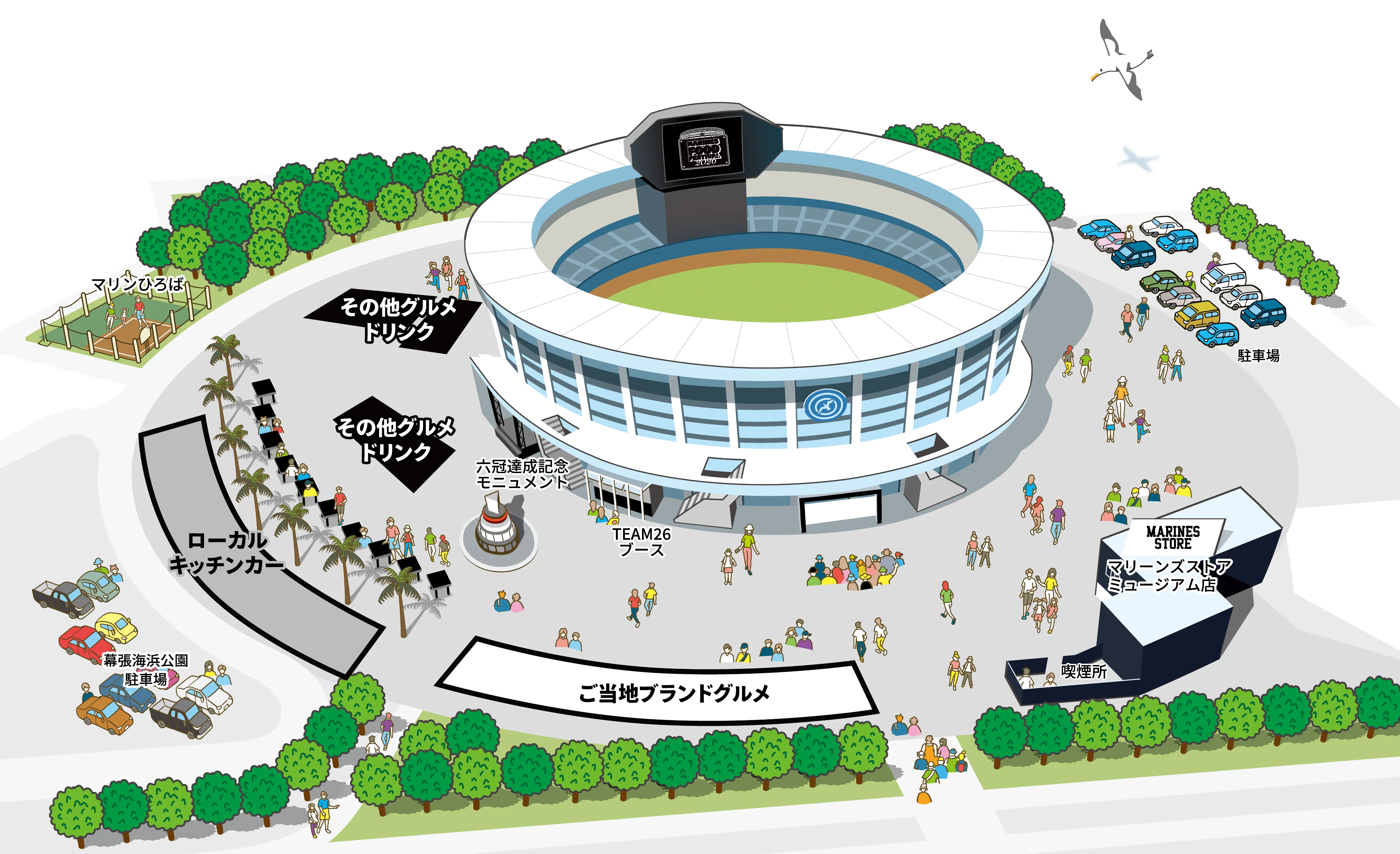 ZOZOマリンスタジアム 球場外周エリア