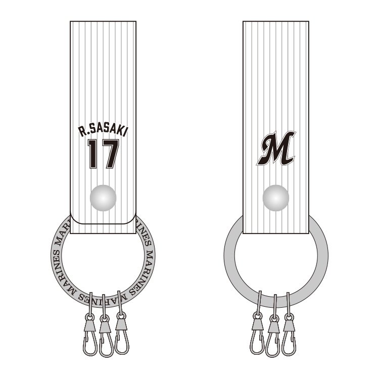 本革製ユニホーム型ベルトキーリング