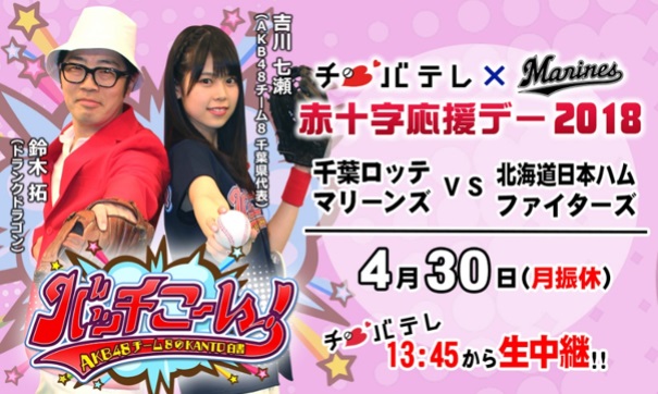 チバテレ×千葉ロッテマリーンズ 赤十字応援デー2018