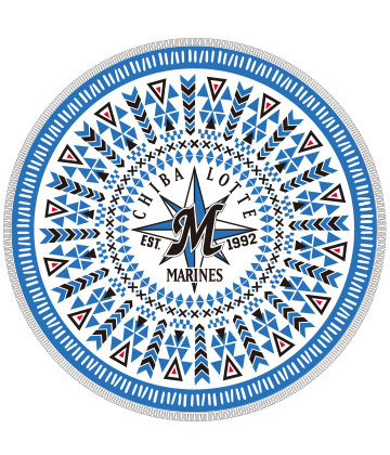 フリンジ付きラウンドタオル