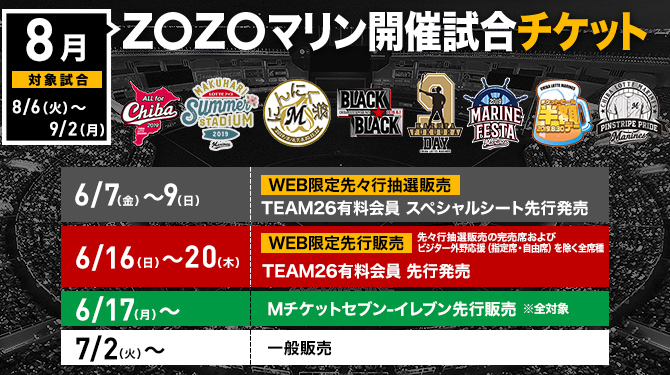 8月ホームイベント情報