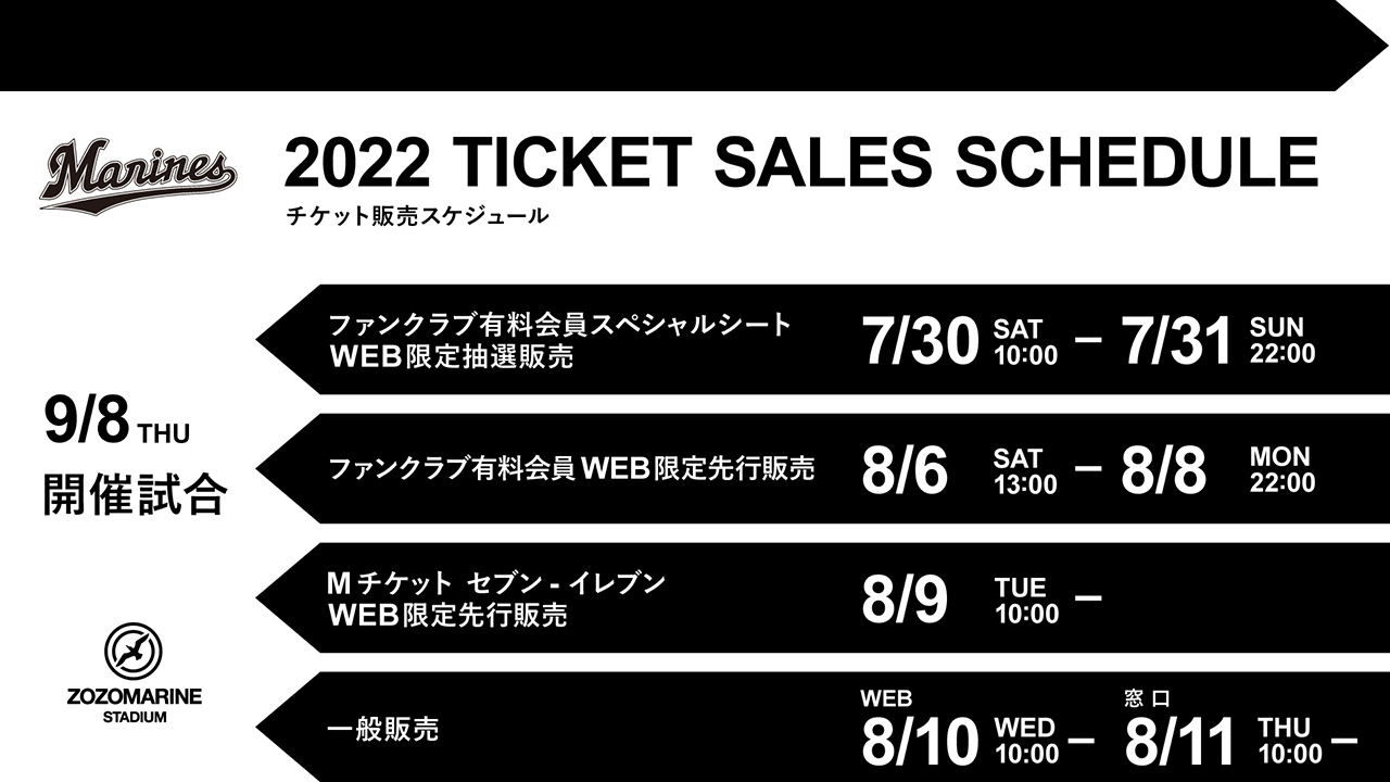 チケット販売スケジュール