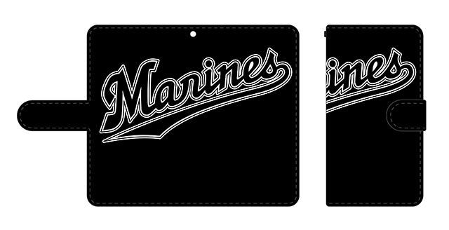 手帳型スマホケース マリーンズロゴ