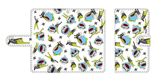 手帳型スマホケース 謎の魚