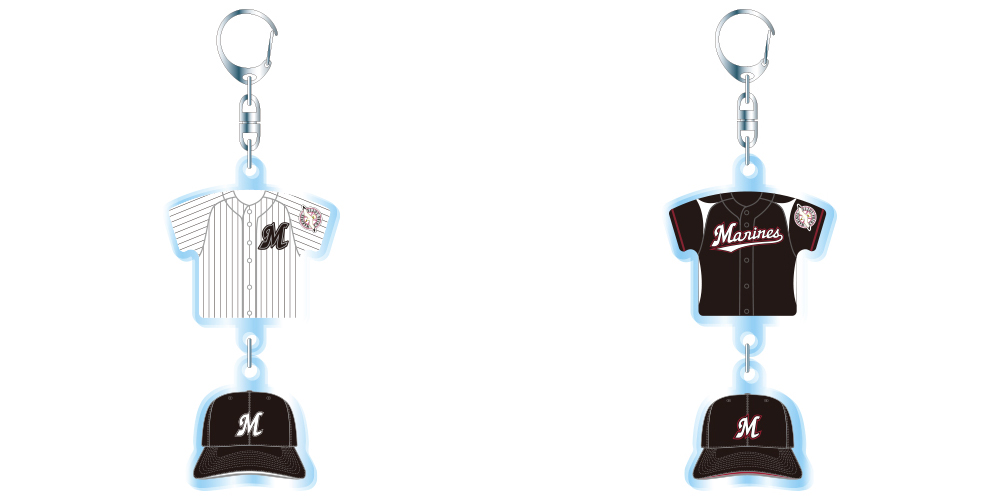 アクリル2連キーホルダー(ピンストライプ・ビジター)