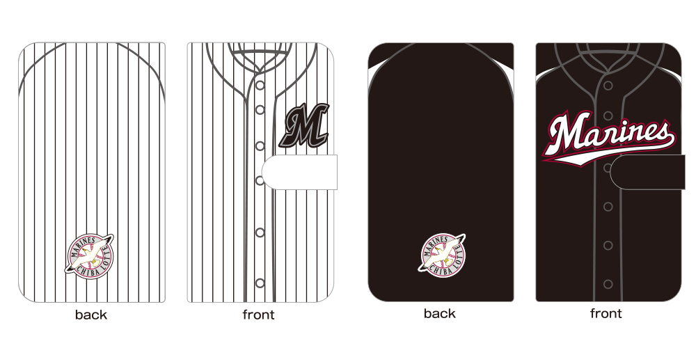 手帳型スマホケース(ピンストライプ・ビジター)