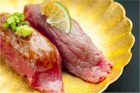 飛騨牛あぶり握り