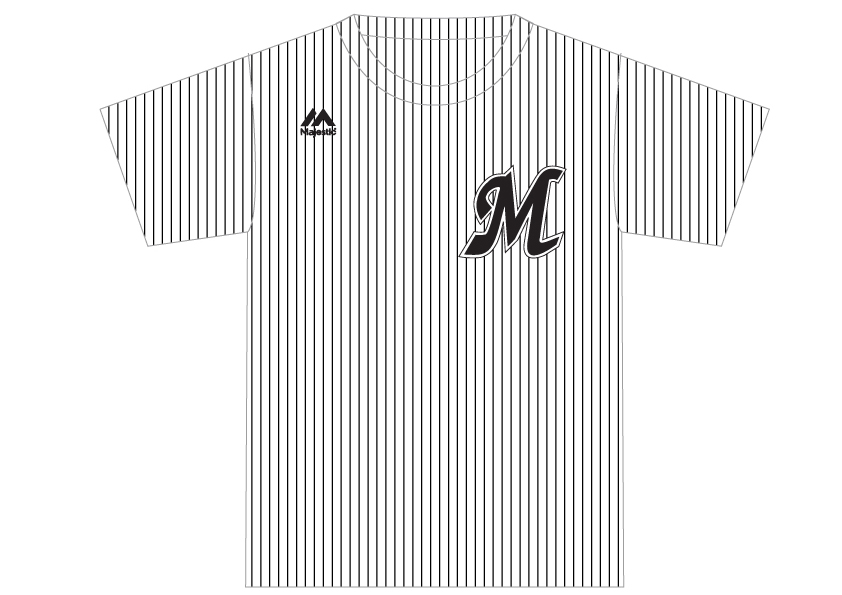 ドライストライプTシャツ ホワイト