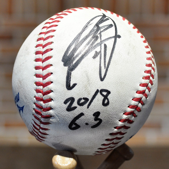 2018年6月3日(日) #21内投手ヒーロー試合球