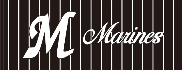 ブラックストライプフェイスタオル