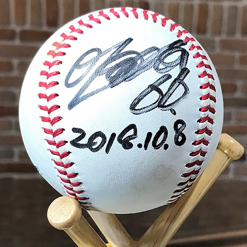 ＃66岡田引退試合球