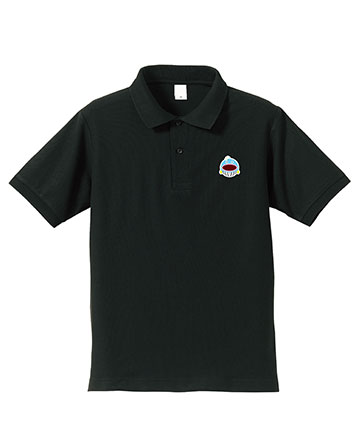 謎の魚第二形態ポロシャツブラック