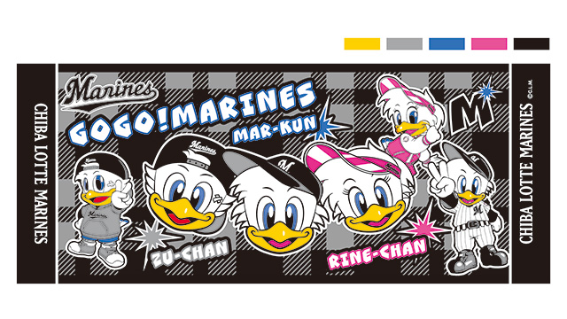 キャラクター総柄フェイスタオル