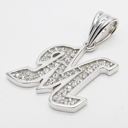 メンズMイニシャル ネックレス②