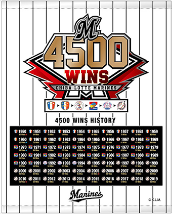 球団創設4500勝記念タペストリー