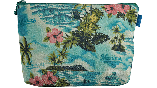 ちりめん風サマー舟型ポーチ