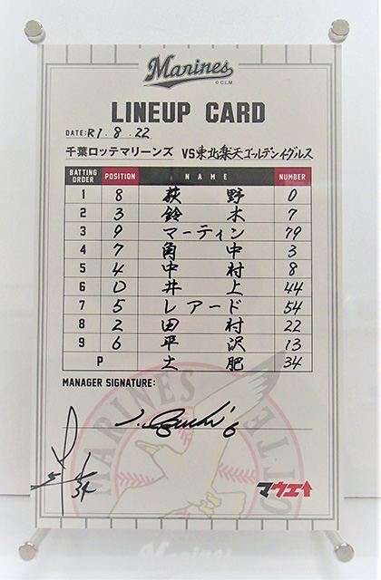 楽天戦ラインナップカード