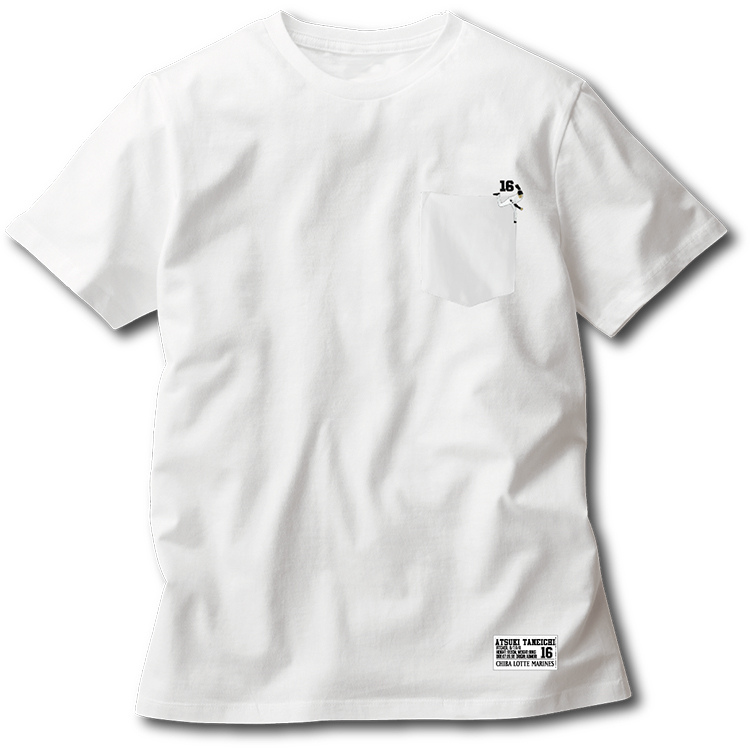 ポケット付きTシャツwhite