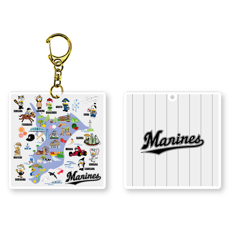 ホームタウンMAP アクリルキーホルダー