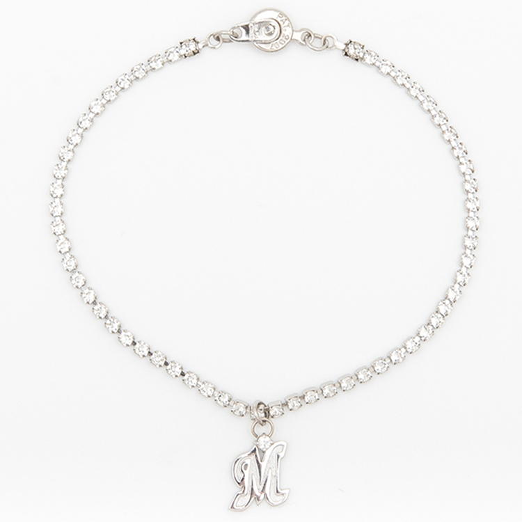 Mイニシャル・スワロフスキーブレス