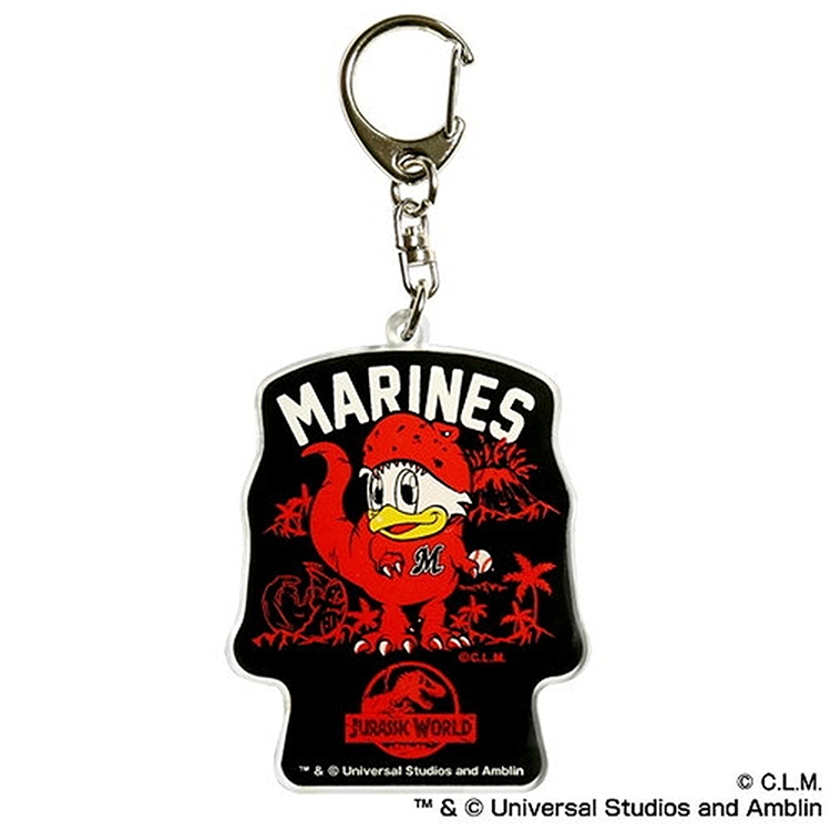 JURASSIC WORLD×マリーンズ アクリルキーホルダー(ロゴ、着ぐるみ)