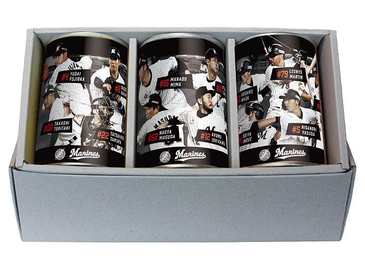 マリーンズ缶(こめ缶)選手バージョン