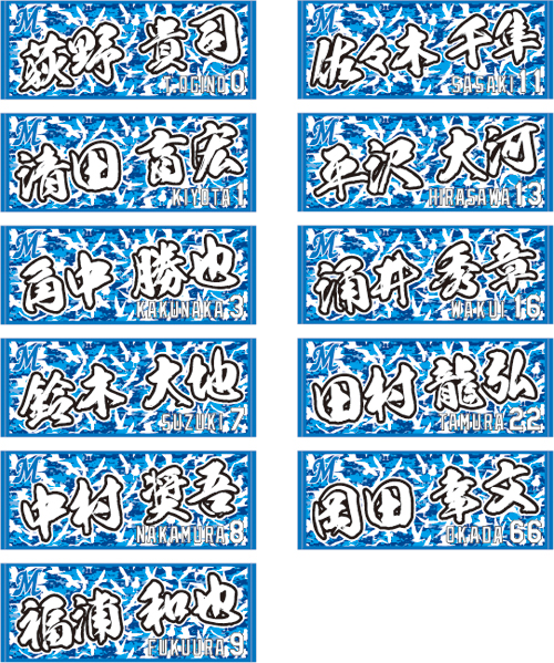 選手フェイスタオル