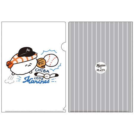 マリーンズ×おしゅしだよ クリアファイル えび