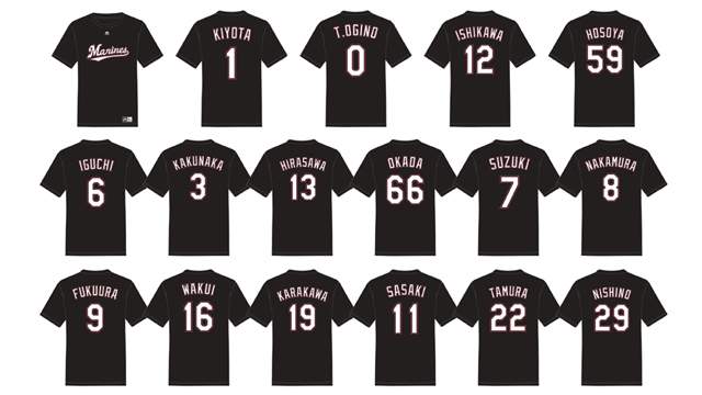 ネーム&ナンバーTシャツ(ブラック)