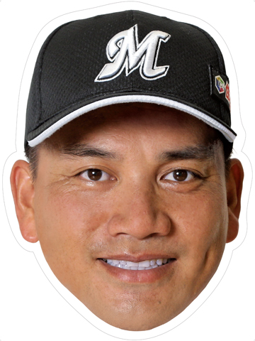 井口選手顔型応援ボード 表