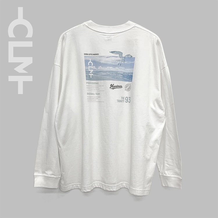 海岸フォト 長袖BIGＴシャツ