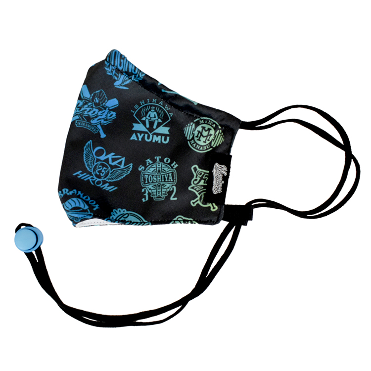 選手ロゴ首下げマスク