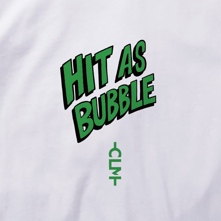 HIT AS BUBBLEイラストTシャツ
