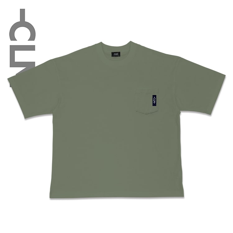 刺繍ネーム付きポケットTシャツ