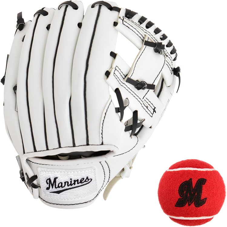 千葉ロッテマリーンズ マジックキャッチ付 幼児用グローブ(4～6歳向け/右投げ/ボール付)