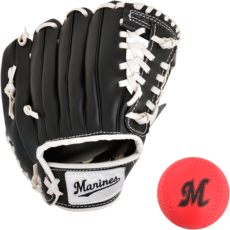 千葉ロッテマリーンズ 小学校低学年用グローブ(7～9歳向け/右投げ/ ボール付)