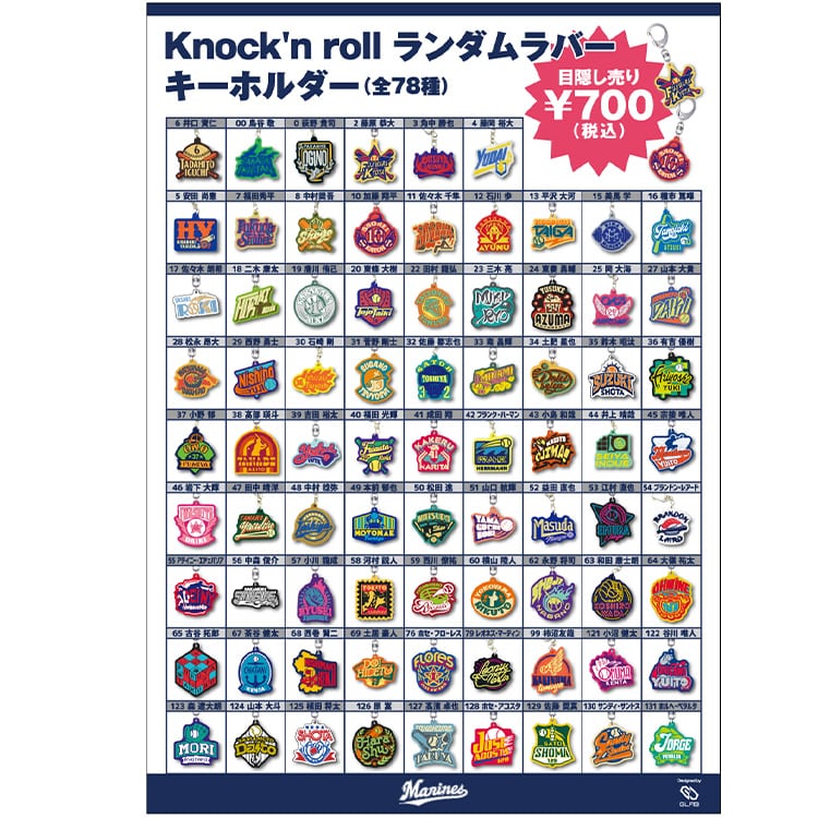 Knock`nRoll ランダムロゴラバーキーホルダー Ver.2