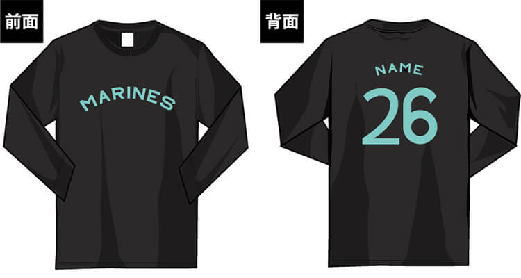 ロングTシャツ ブラック