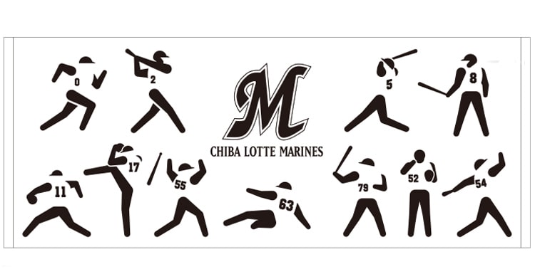 マリーンズピクトグラム フェイスタオル