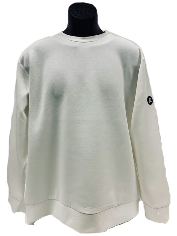 ダンボールニット クルーネック アーチロゴ