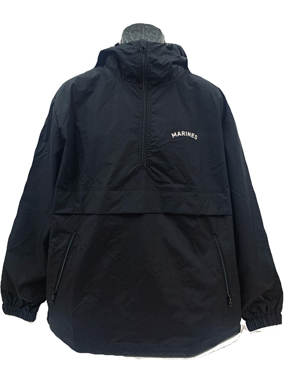 ナイロンハーフジップ アノラックパーカー