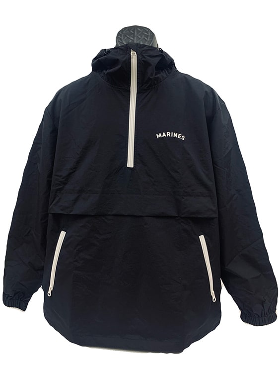 ナイロンハーフジップ アノラックパーカー