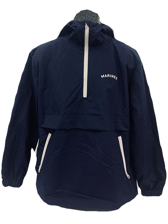 ナイロンハーフジップ アノラックパーカー