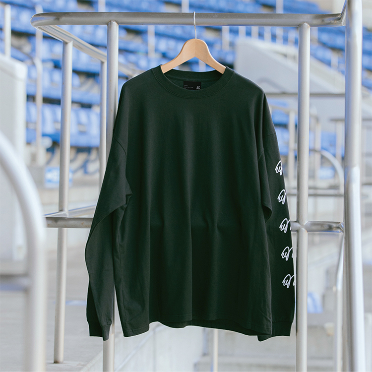 袖プリント BIG LS TEE ホワイト