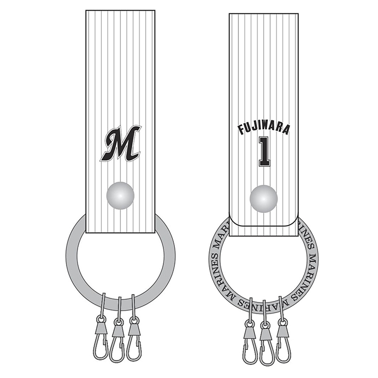 本革製ユニホーム型ベルトキーリング