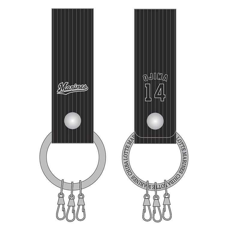 本革製ユニホーム型ベルトキーリング