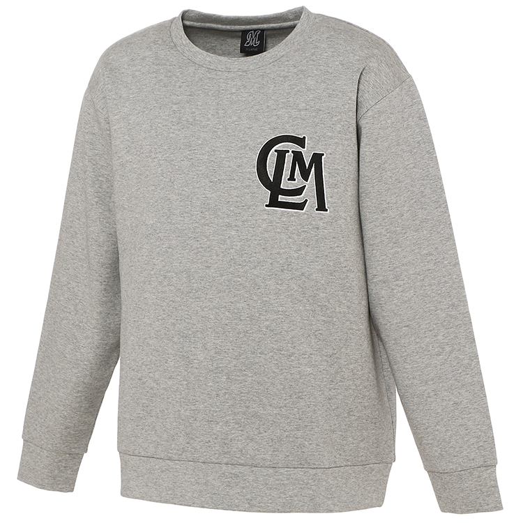 ロゴ刺繍ダンボールニットクルーネック