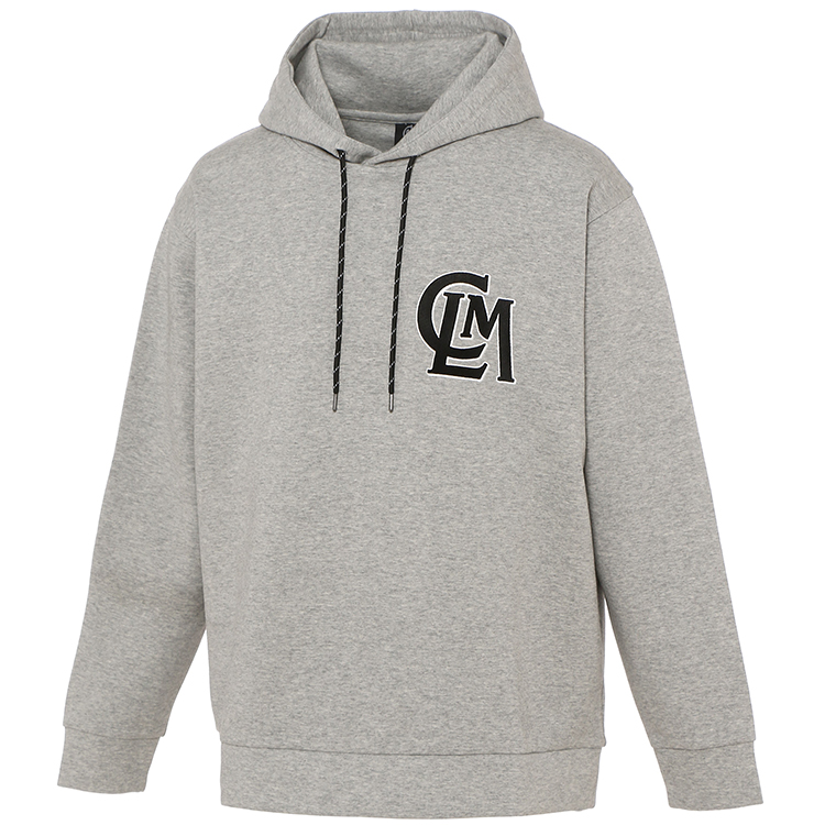 ロゴ刺繍ダンボールニットパーカー